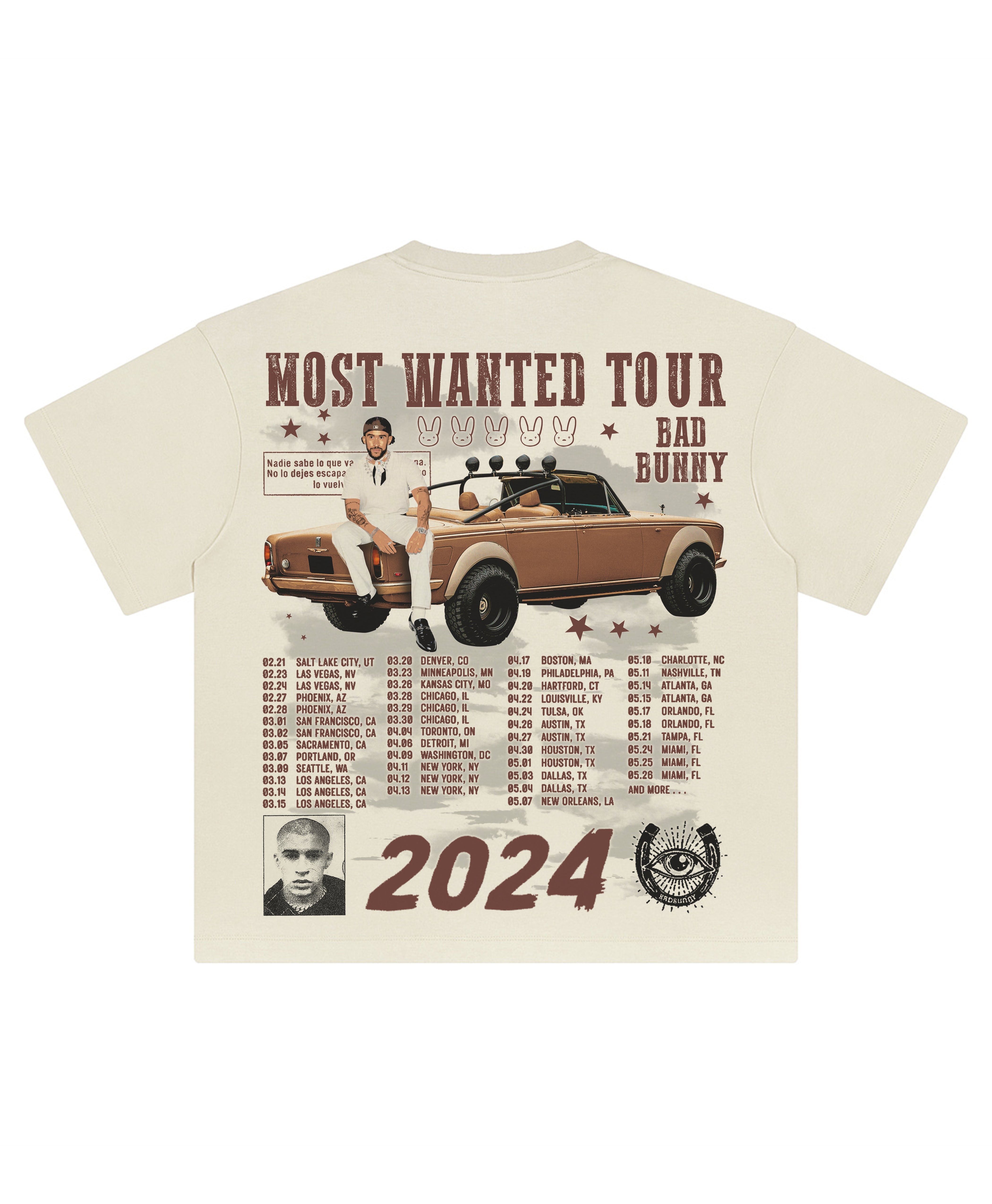 BAD BUNNY MOST WANTED TOUR TEE